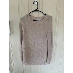 Old Navy Sweater Womens‎ Small Knit Long Sleeve Beige Casual Pullover